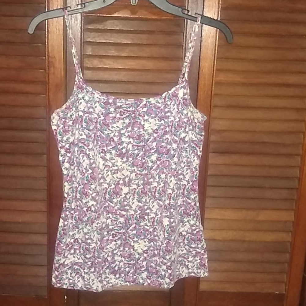 Colorful spaghetti string top